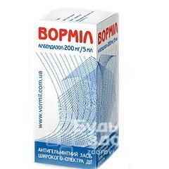 Вормил в виде суспензии для приема внутрь