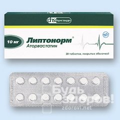 Таблетки Липтонорм 10 мг