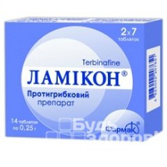 Противогрибковый препарат Ламикон в таблетках