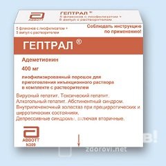 Гептрал в виде порошка для приготовления раствора