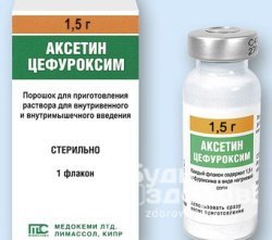 Порошок для приготовления раствора для внутривенного и внутримышечного введения Аксетин
