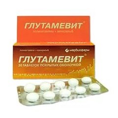 Таблетки, покрытые оболочкой, Глутамевит